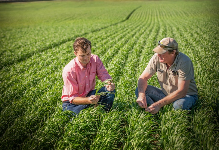 Agworld Customer, Elders Australia. Client Nick Eyres in the field.