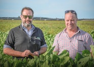 Agworld customer, Pye Group, Temuka, NZ. Tony Gould in the field